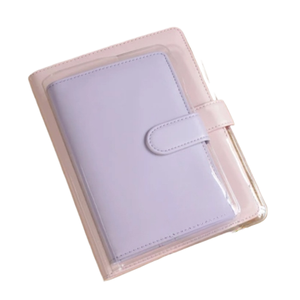 Álbum de fotos de cuero PU de macarrón cuadrado ancho A7, carpeta de 6 anillas, Kpop Photocard, libro de colección, cubierta de cuaderno, 100 hojas, Agenda, planificador - Product Image 4