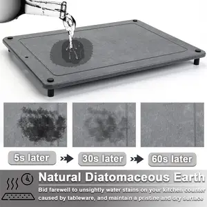 Skymoving New Quick Drying Stone Mat Home Dish Drying Pad Stone Dish Drying Mat For Kitchen Counter
