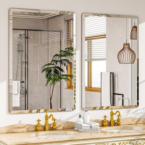 Diamond-Studded 4mm Beveled Aluminum Custom Size High-End <b>Wall</b> <b>Mirror</b> Round Pattern Tempered Glass Decoration <b>Mirror</b> - Product Image 1
