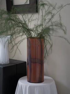 Вазы RYLAVA из выдувного стекла: цилиндрические, с витыми бело-фиолетовыми узорами под мрамор, современные, для свадебных и гидропонных цветочных композиций - Product Image 6