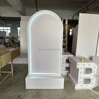Panneau en acrylique PVC personnalisé, arche de mariage, toile de fond, panneau d'accueil pour réception de mariage avec lumières LED