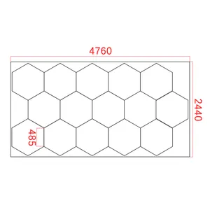 Sino Star SS321 2.4M * 4.76M lampada a nido d'ape da officina dettagli esadecimale per garage luce led per officina