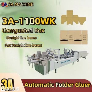 Plieuse-colleuse automatique 3A-1100WK pour boîtes droites en carton ou en carton ondulé, boîte plate en E, 380V 3P 250m/min - Product Image 4