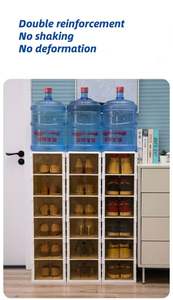 Caja plegable frontal de plástico, zapatilla de deporte transparente con imanes, cajas de zapatos de almacenamiento - Product Image 5