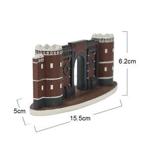 Resina personalizzata 3D stile cinese antica costruzione difesa militare città grande cancello blocco modello per la raccolta - Product Image 6