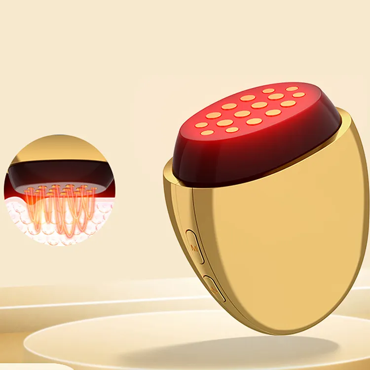 Alat pijat terapi listrik genggam Mini, instrumen kecantikan listrik genggam alat pijat telur emas