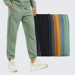 Straight Leg Sweatpants Homens 85% Algodão 15% Poliéster Corredores Track Pants Calças Baggy Sweat Calças Para Homens