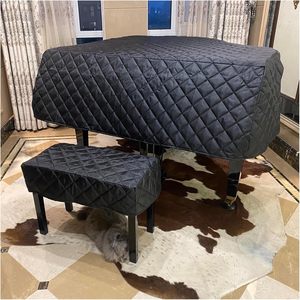 Funda para Banco de Piano Individual con Patrón de Diamantes Acolchados, Protectora contra el Polvo - Product Image 5