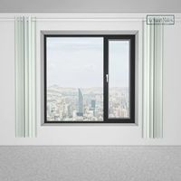 Fenêtre coulissante insonorisée en alliage d'aluminium pour usage domestique et hôtelier, design moderne avec éclairage et support de cadre personnalisables