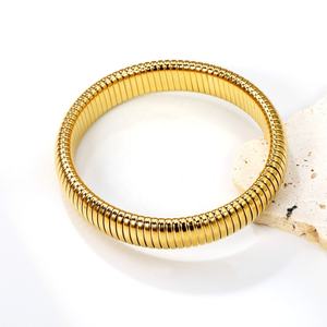 <b>Chunky</b> Hip Hop Non Tarnish Statement Elastic Snake Chain Stainless Steel <b>Bracelet</b> Jewelry Exaggerated Streetwear Jewelry Bangles - Product Image 6