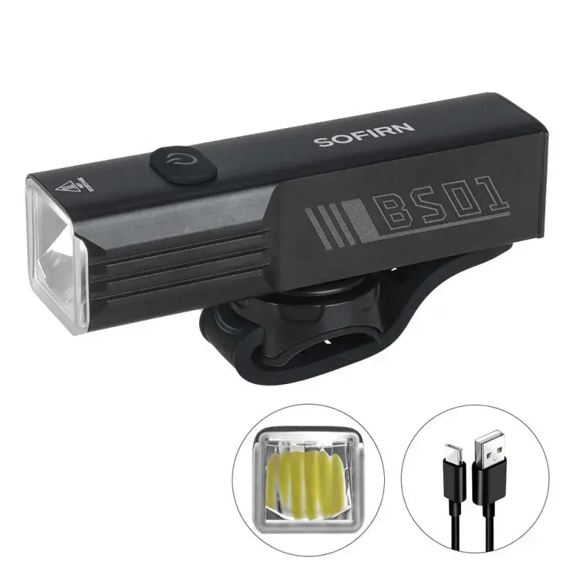 Sofirn BS01 LED Xe Đạp ánh sáng USBC có thể sạc lại núi Xe đạp phía trước đèn đèn cho đêm đi xe đạp