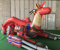 Dragon gonflable géant personnalisé Wanjun 2026, jouet animal gonflable sexy, dragon scout rouge à vendre