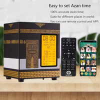 Jam Azan Portabel Islami Bentuk Kubus dengan Speaker Quran Nirkabel, 5 Lagu Azan, 32GB, untuk Muslim Syiah