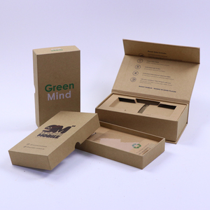 Caja de embalaje de papel kraft reciclado personalizada para teléfono móvil, caja de cartón con cierre magnético - Product Image 5