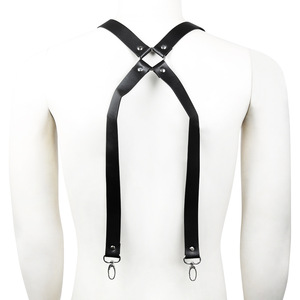Venta directa de fábrica de correas eróticas para sujetadores de hombre, tirantes, cinturones de bondage de cuero eróticos, hebillas para pantalones, artículos alternativos. - Product Image 2