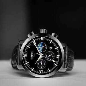 Drioshipping 2515 Reloj de cuarzo de lujo para hombres Banda de acero inoxidable Estilo moderno de alta calidad Moda de negocios Logotipo personalizado Aleación - Product Image 2