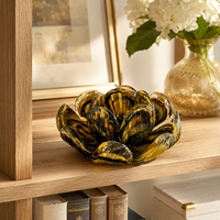 Sculpture en verre Lavande Fleurie, Artisanat en Verre Artistique, Centre de Table de Noël, Écologique, Résistant à la Chaleur, Décoration Florale pour un Style Moderne