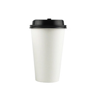 Gobelets en papier enduit épais jetables VEIKUN pour publicité commerciale, 12 oz, café, thé, jus, impression de logo personnalisable