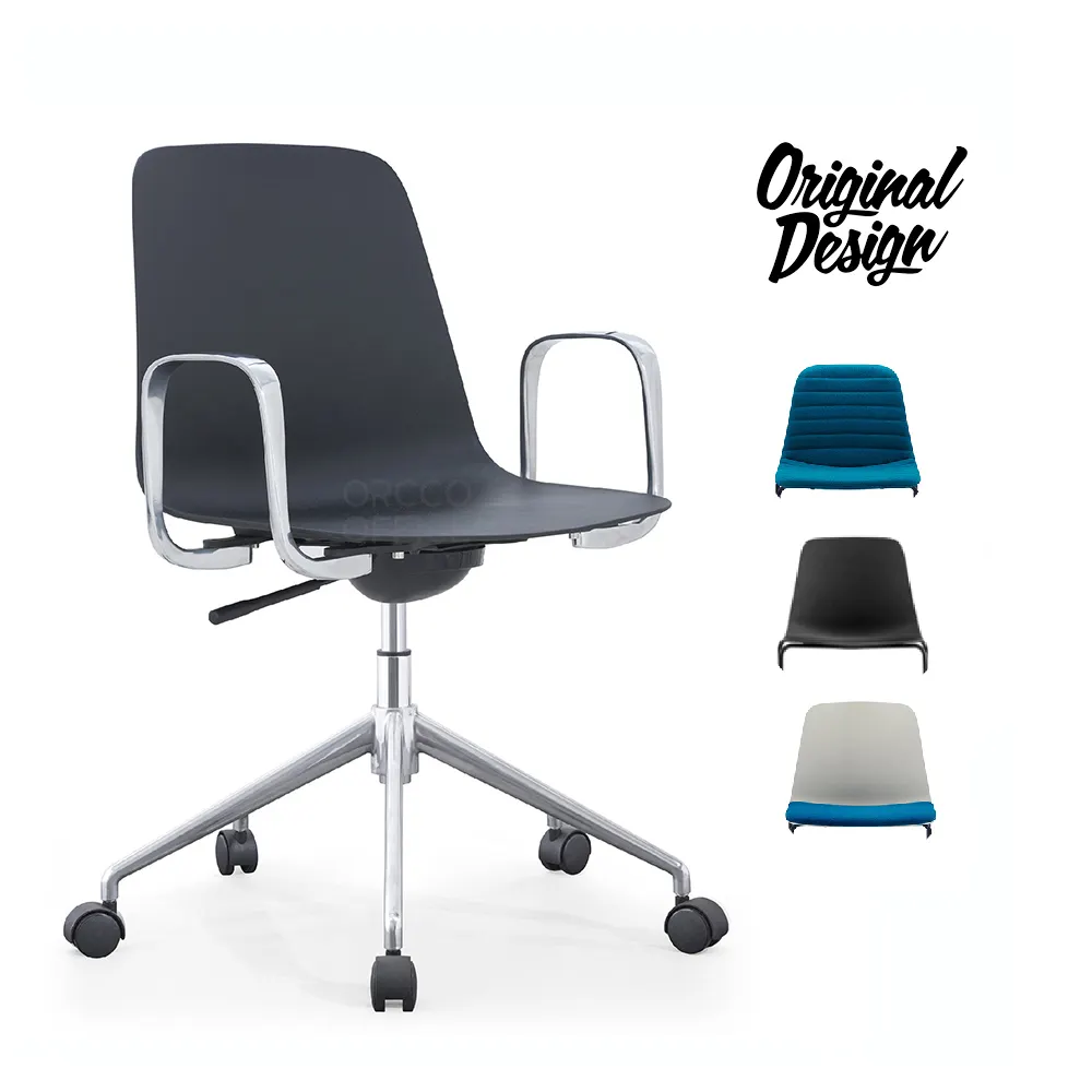 Nieuwe Ergonomische Luxe Volledig Bekleding Conferentie Commerciële Executive Manager Zitplaatsen Kantoor Stoelen