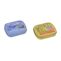 Boîte en métal miniature à charnière personnalisée avec logo imprimé, pour bonbons à la menthe, bijoux, chewing-gum, emballage, contenants, boîte en métal