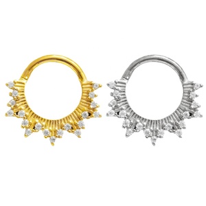 <span class=keywords><strong>Gaby</strong></span> Gold Anillo <span class=keywords><strong>de</strong></span> Nariz Clicker Segmentado Articulado para Septum, Piercing Corporal <span class=keywords><strong>de</strong></span> Acero Inoxidable Quirúrgico, Joyería <span class=keywords><strong>de</strong></span> Moda, Venta al por Mayor desde China - Product Image 1