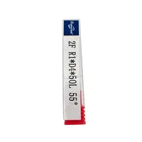Fraise à queue sphérique en carbure monobloc 2F R1*D4*50L, revêtement tungstène, pour usinage CNC de moules en acier et métaux