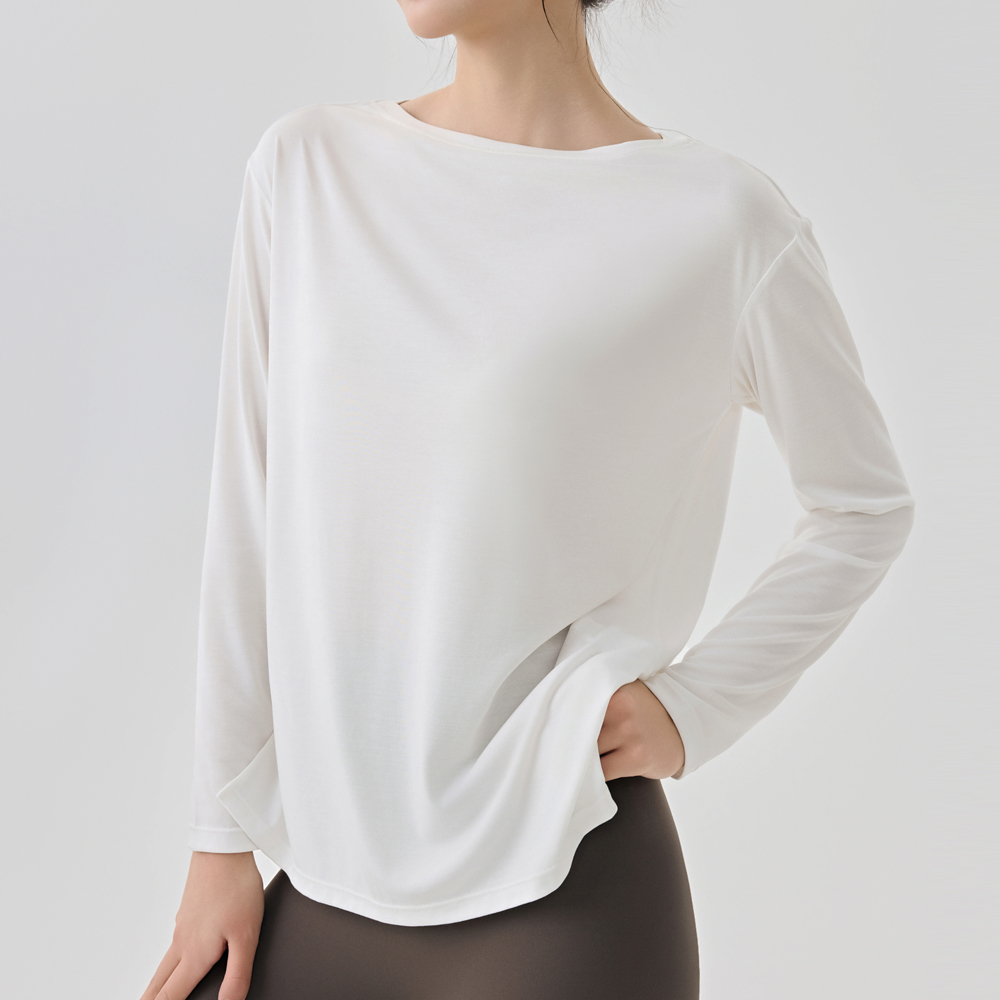 Women's Long Sleeve Athletic Workout Top Quick Dry Gym and Yoga Wear One Piece Loose Fit Shirt