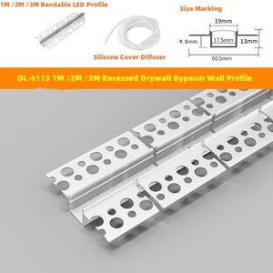 신상품 건식 벽체 석고 <span class=keywords><strong>led</strong></span> 스트립 라이트 프로파일 PC 커버에 대한 유연한 구부릴 수있는 알루미늄 <span class=keywords><strong>LED</strong></span> 채널 오목한 <span class=keywords><strong>Led</strong></span> 디퓨저 3m - Product Image 6