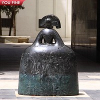 YOUFINE Escultura de Jardín Abstracta de Bronce de Manolo Valdés, Estatua de Dama