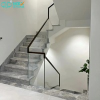 HZX Pierre naturelle marbre gris design moderne surface polie durable écologique imperméable hôtels villas salles de bain escaliers