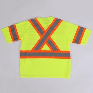 T-shirt de travail Design de poche Offre Spéciale T-shirt de sécurité haute visibilité à séchage rapide T-shirt réfléchissant à manches courtes et col rond - Product Image 2