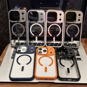 เคสใสหรูหราสำหรับ iPhone 17 Pro Max 17 Air 16 15 พร้อมกรอบเลนส์โลหะ ป้องกันเลนส์ รองรับการชาร์จไร้สายแบบแม่เหล็ก - Product Image 2