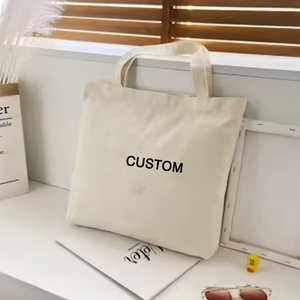 Bolsa de lona personalizada al por mayor con logotipo, bolsa de compras de lona de algodón ecológica - Product Image 1