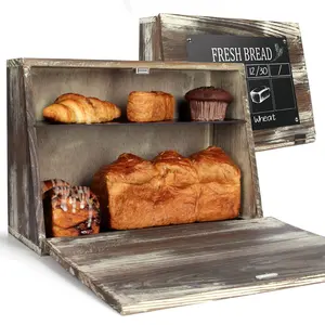 מטבח השיש עץ לחם מחזיק סל מזון אחסון לחם מיכל עץ לחם קופסות מטבח ארונות עץ תיבת אחסון