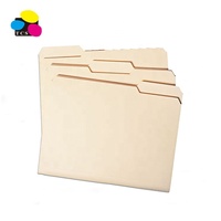 Paquete de 100 Carpetas de Archivo Manila de Tamaño Legal, Impresas en Color con Protección UV, Ecológicas, Corte 1/5, para Oficina y Material Escolar