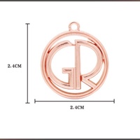 Étiquette Métallique Autocollante Plaquée Or Rose Personnalisée Découpée au Laser Sans Nickel Logo de Marque Sans Pliage pour Vêtements de Créateur
