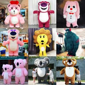 Costume <span class=keywords><strong>da</strong></span> Mascotte Orso Teddy Gonfiabile Marrone Grasso 3m <span class=keywords><strong>Vestito</strong></span> Cosplay Orso in Vendita - Product Image 6