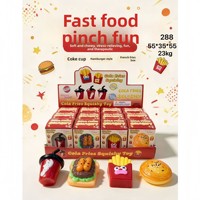 Nouveau Jouet Squishy Créatif Kawaii – Motifs Gâteau, Burger, Frites & Desserts – Amusant Anti-Stress en Caoutchouc à Rebond Lent