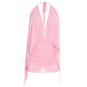 ชุดเดรสลำลองผู้หญิง Viviblook รุ่น D26DS041 แบบใหม่ เซ็กซี่ ผ้าตาข่าย สายคล้องคอ เปิดหลัง ชุดมินิเดรสสำหรับงานปาร์ตี้ - Product Image 6