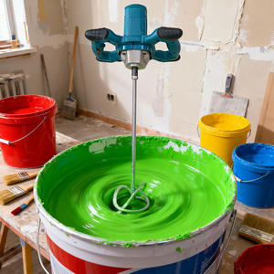 Baterai Lithium listrik genggam industri 21V, <span class=keywords><strong>Mixer</strong></span> plester lumpur semen dempul DIY - Product Image 6