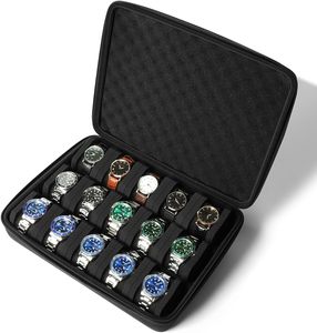 Boîte de rangement pour montres personnalisée pour toutes les tailles de montres, support de montre en EVA résistant aux rayures avec insert en mousse pour collection et voyage - Product Image 1