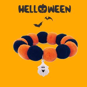 Collar de Halloween 2024 para Mascotas, Collar Elástico Ajustable con Bola para Perros y Gatos - Product Image 2