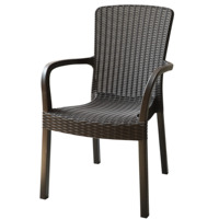Chaise de jardin en plastique design rotin moderne pour terrasse extérieure