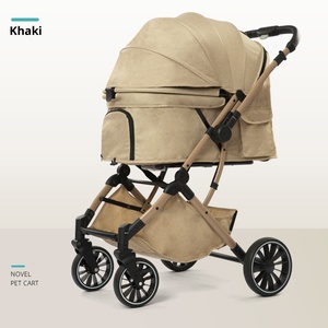 2025 Có Thể Gập Lại Trọng Lượng Nhẹ 3-Trong-<span class=keywords><strong>1</strong></span> 4-Bánh Xe Xe Đẩy Thú Cưng Với Tay Cầm Có Thể Đảo Ngược Có Thể Điều Chỉnh Không Thấm Nước Thiết Kế 15Kg Công Suất Cho Chó - Product Image 5