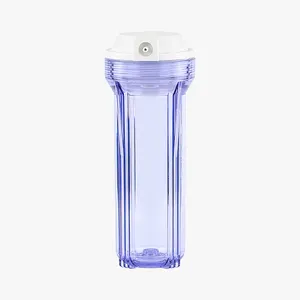 Clear 10 inch Water Filter Housing ABS Material Quick Connect