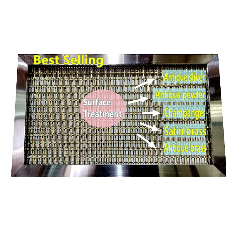 Bester Preis Stärke Sus304 Antik Splitter Dekorative Metall bearbeitung Kühlergrill Schrank tür Mesh Insert Interior Partition Grills