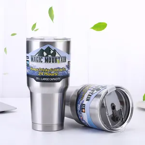 Hot sale sublimation 30oz tumbler lid stainless steel tumbler with straw
