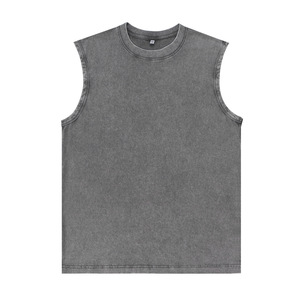 Débardeur <span class=keywords><strong>Homme</strong></span> 100% Coton Délavé à l'Acide avec Logo Personnalisé Style Vintage – Vente en Gros de Débardeurs Oversize - Product Image 4