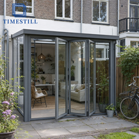 Véranda en verre personnalisée pour balcon, avec structure en aluminium, étanche, isolée, en verre trempé, pour terrasse domestique