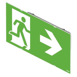 Señal de Salida de Emergencia Beghelli UPLED 30M Flecha Derecha Verde 21x33.5cm - Product Image 1